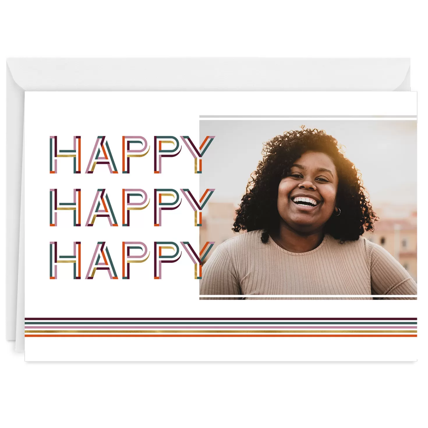 Shop Happy Happy Happy Folded Photo Card Encouragement