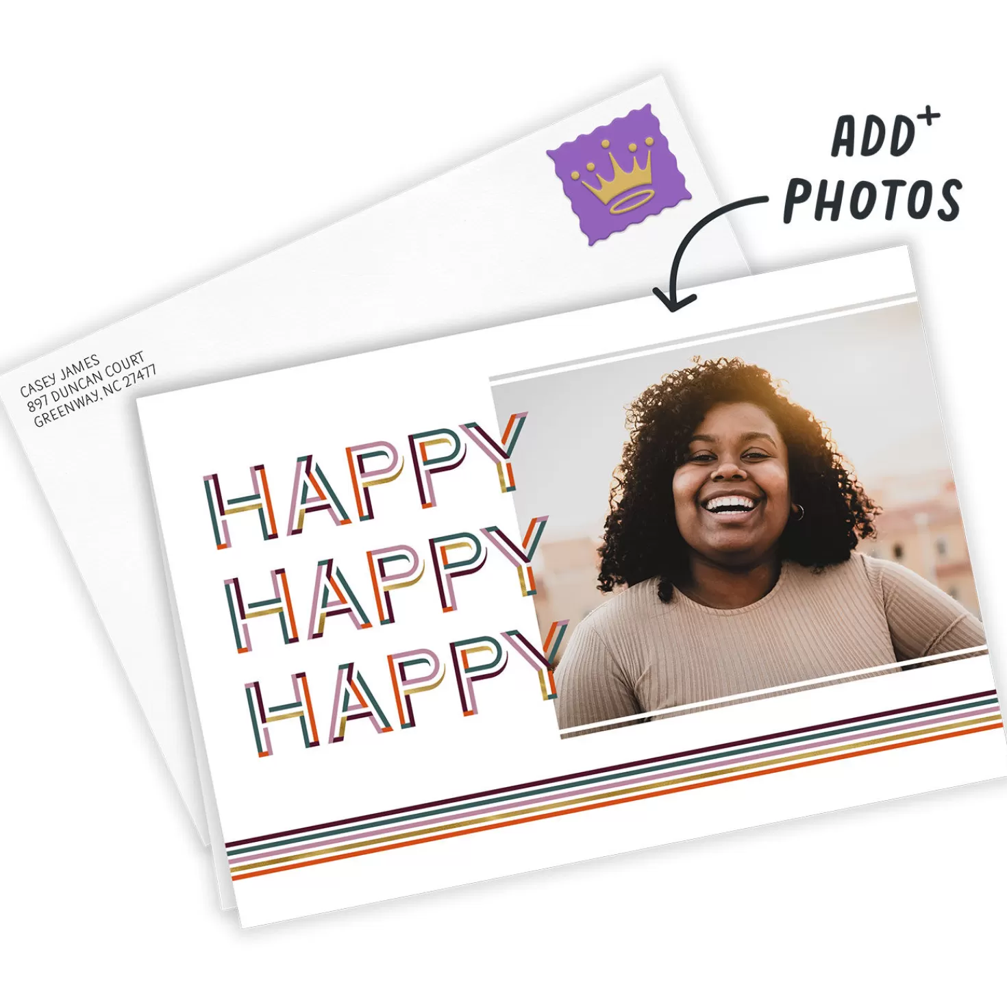 Shop Happy Happy Happy Folded Photo Card Encouragement