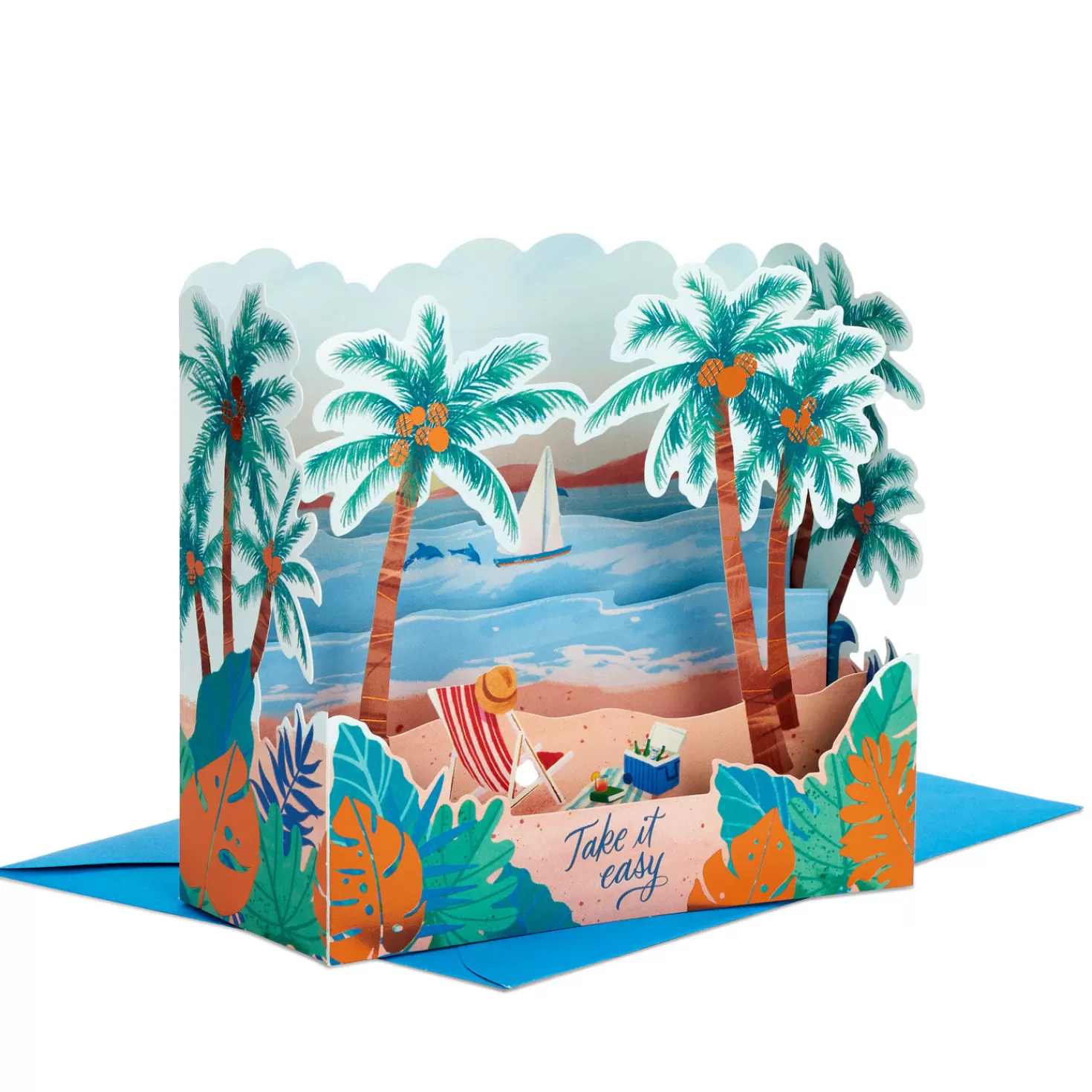 Clearance Have A Relaxing Day Beach Scene 3D Pop-Up Card Encouragement