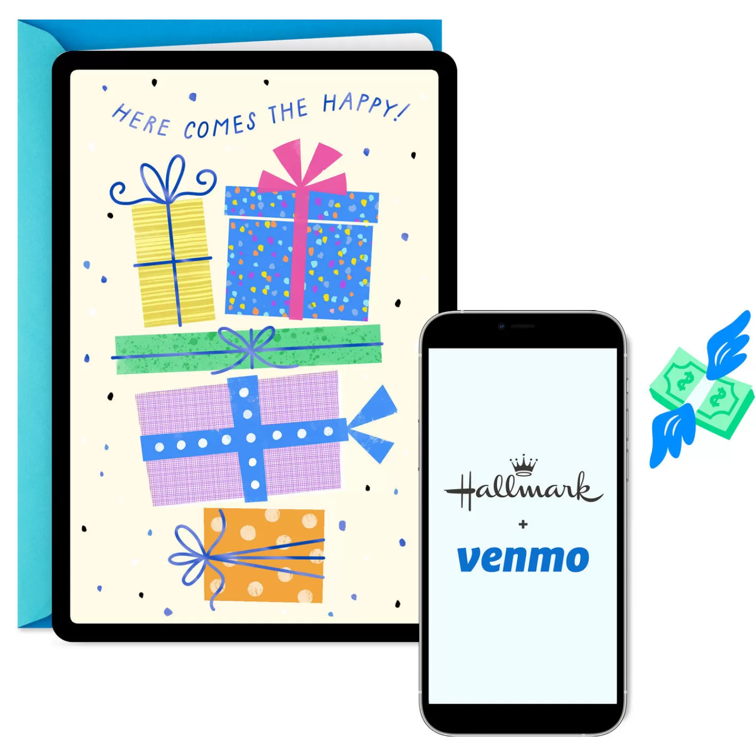 Birthday>Hallmark Here Comes The Happy Venmo Birthday Card