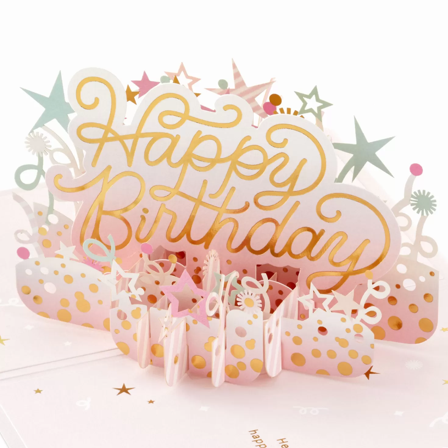 Birthday>Hallmark Here's To A Happy Year Ahead 3D Pop-Up Birthday Card