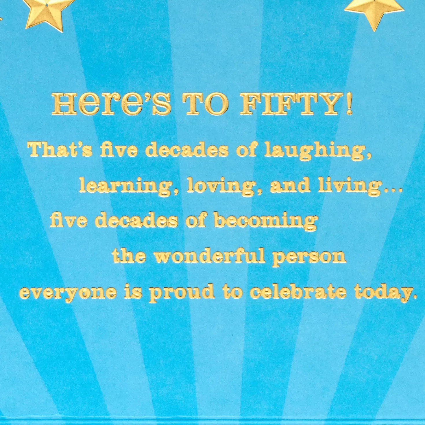 Birthday>Hallmark Here's To Fifty 50Th Birthday Card