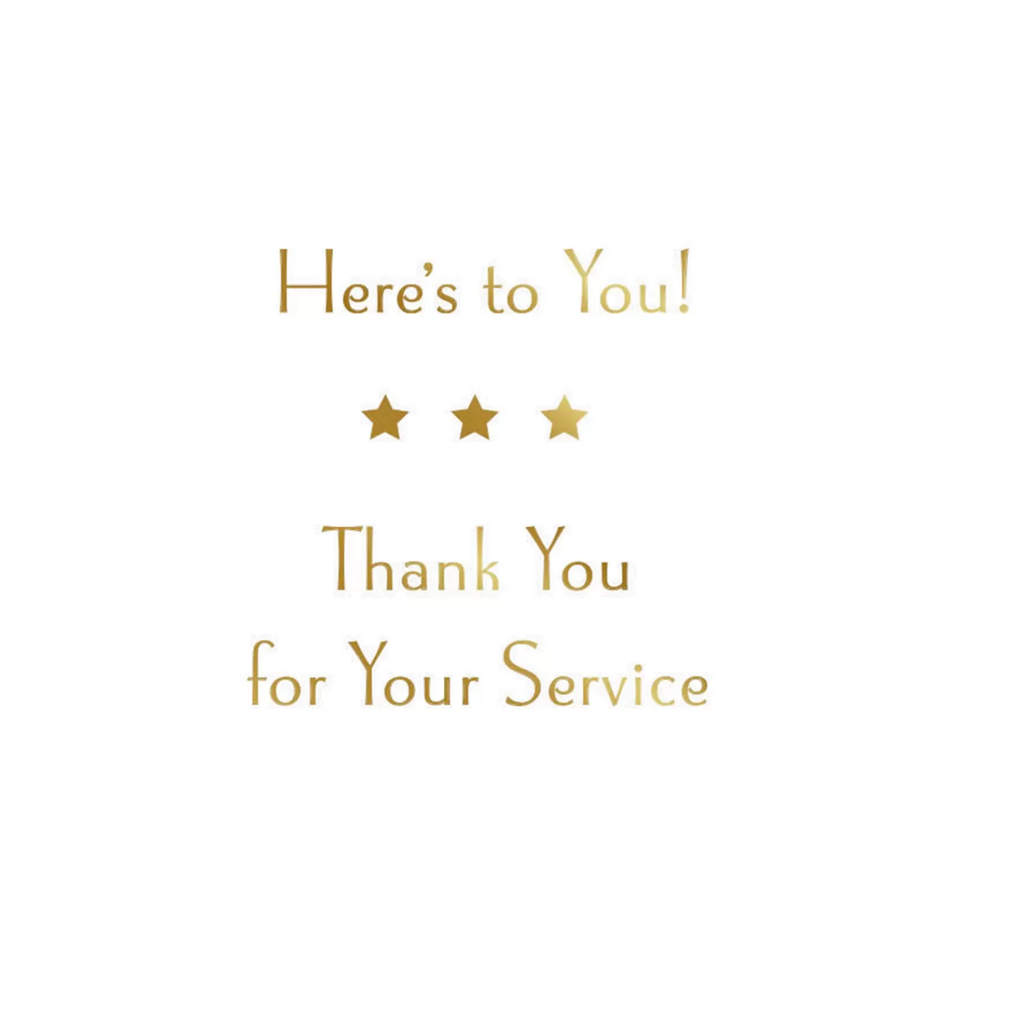 Discount Here's To You! Military Thank-You Card Thank You