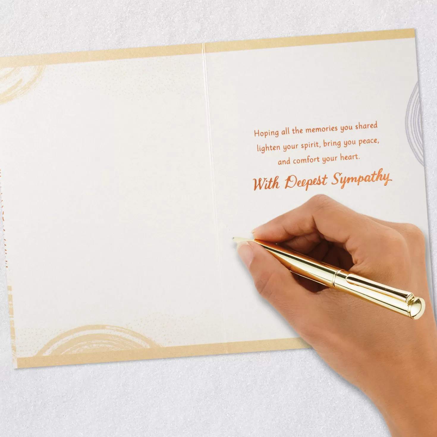 Fashion Hoping Memories Bring You Comfort Sympathy Card From Us Sympathy