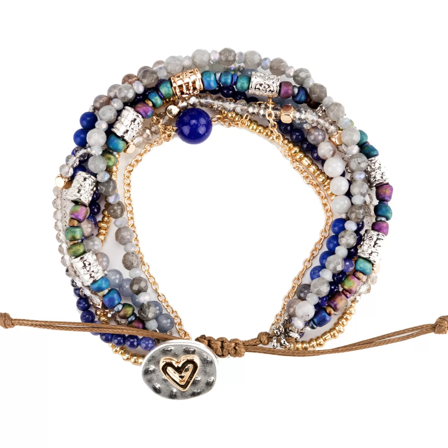 Clearance Indigo Beaded Love Bracelet Thank You