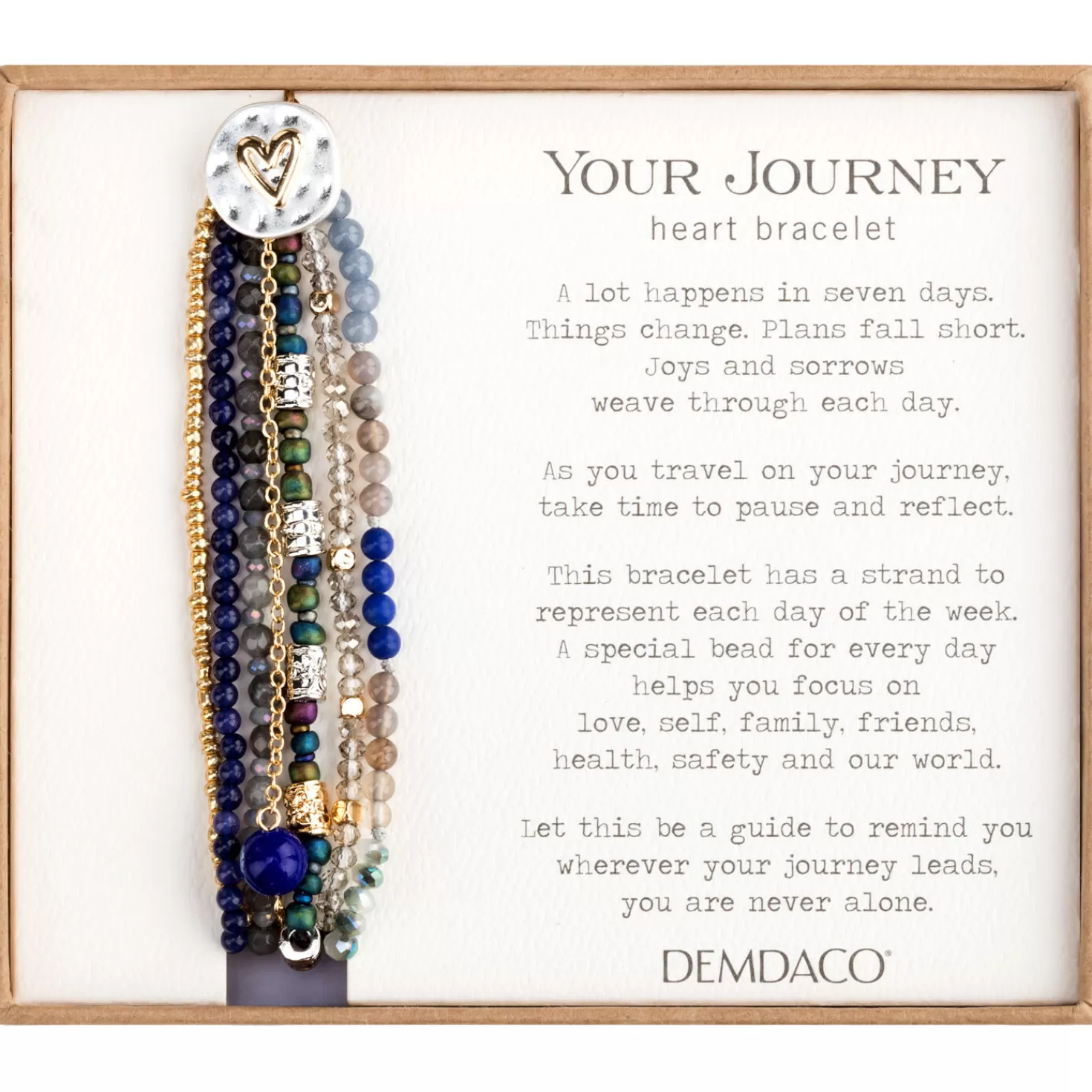 Clearance Indigo Beaded Love Bracelet Thank You