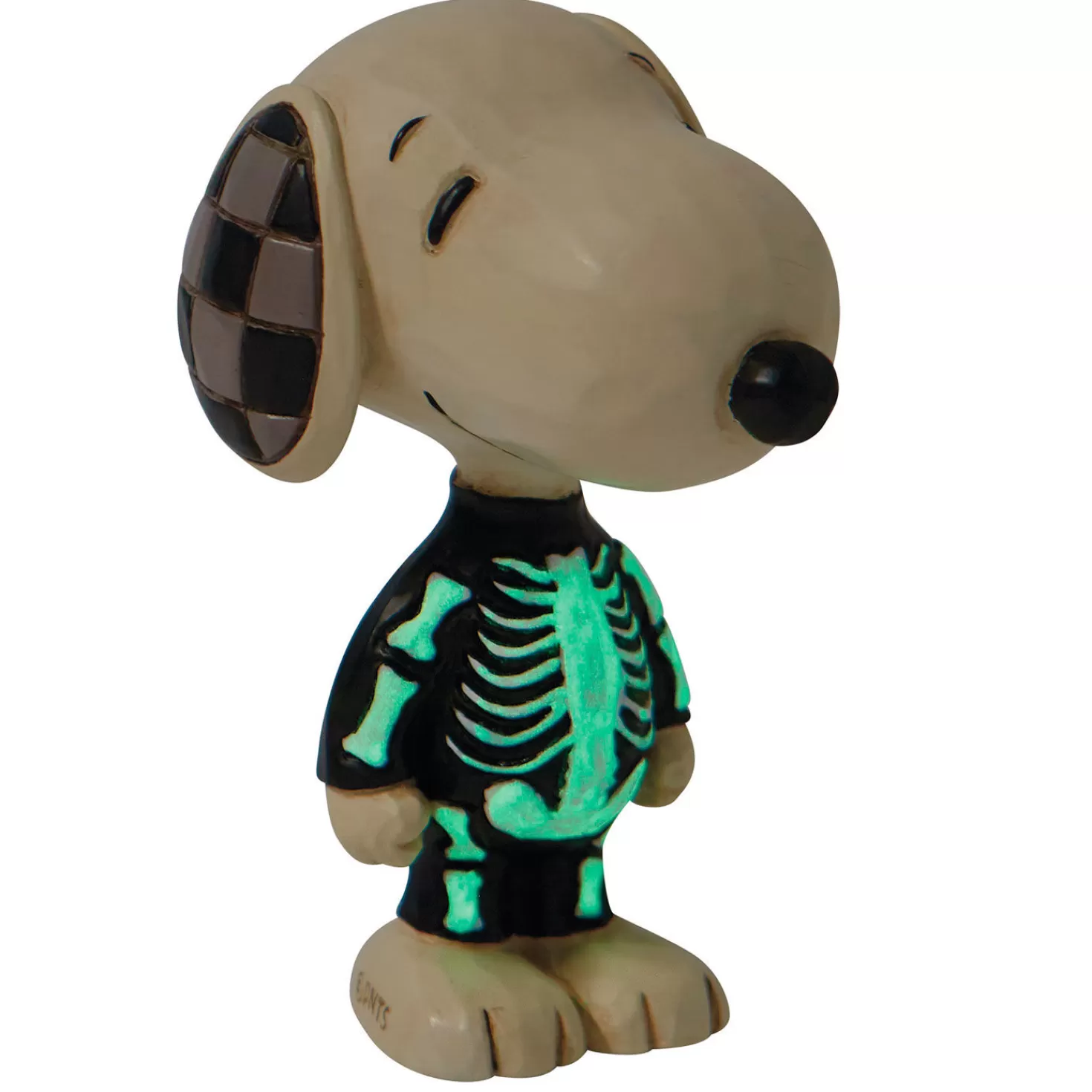 Halloween (10/31)>Hallmark Jim Shore Peanuts Snoopy Skeleton Mini Figurine, 3.2"