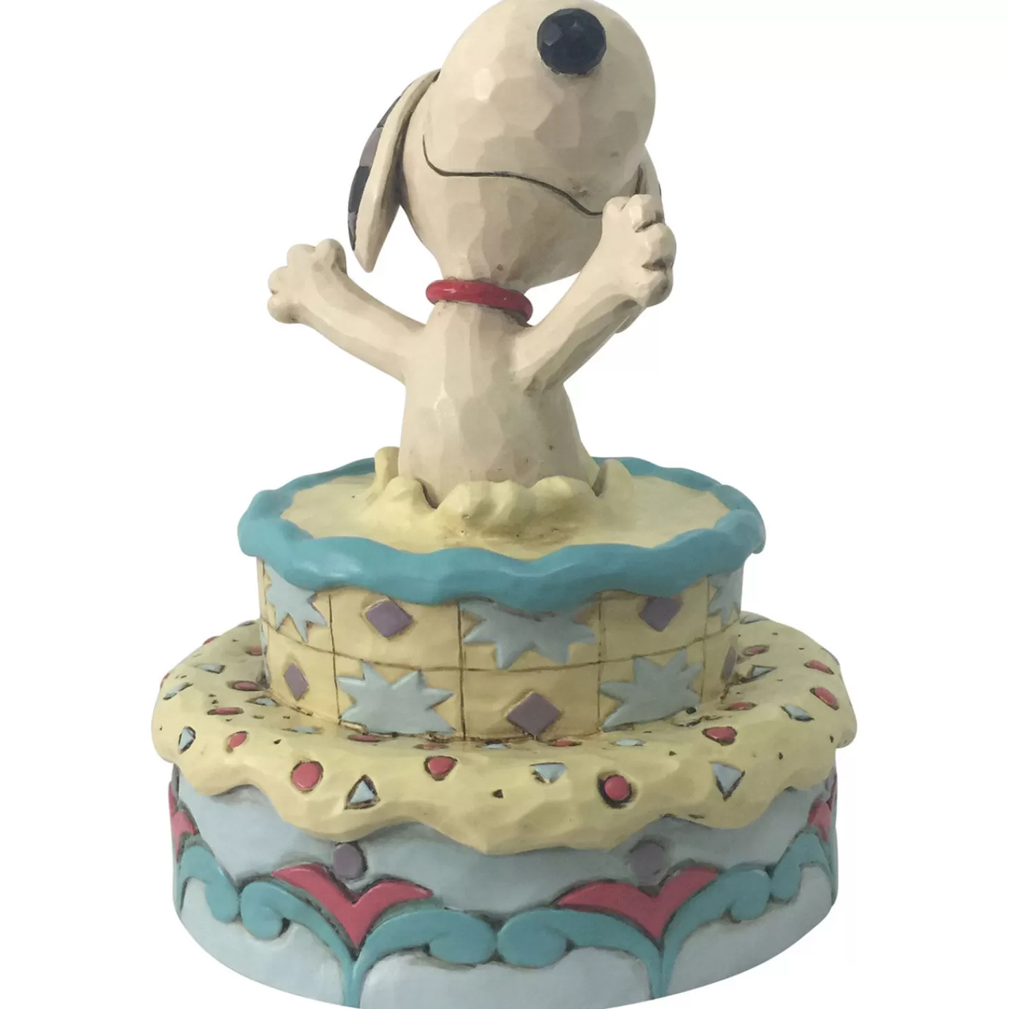 Hot Jim Shore Snoopy Jumping Out Of Birthday Cake Figurine, 5.5" Congratulations
