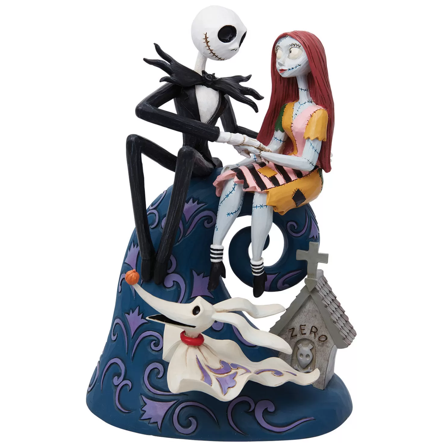 Halloween (10/31)>Hallmark Jim Shore The Nightmare Before Christmas Jack And Sally On Hill Figurine, 8"
