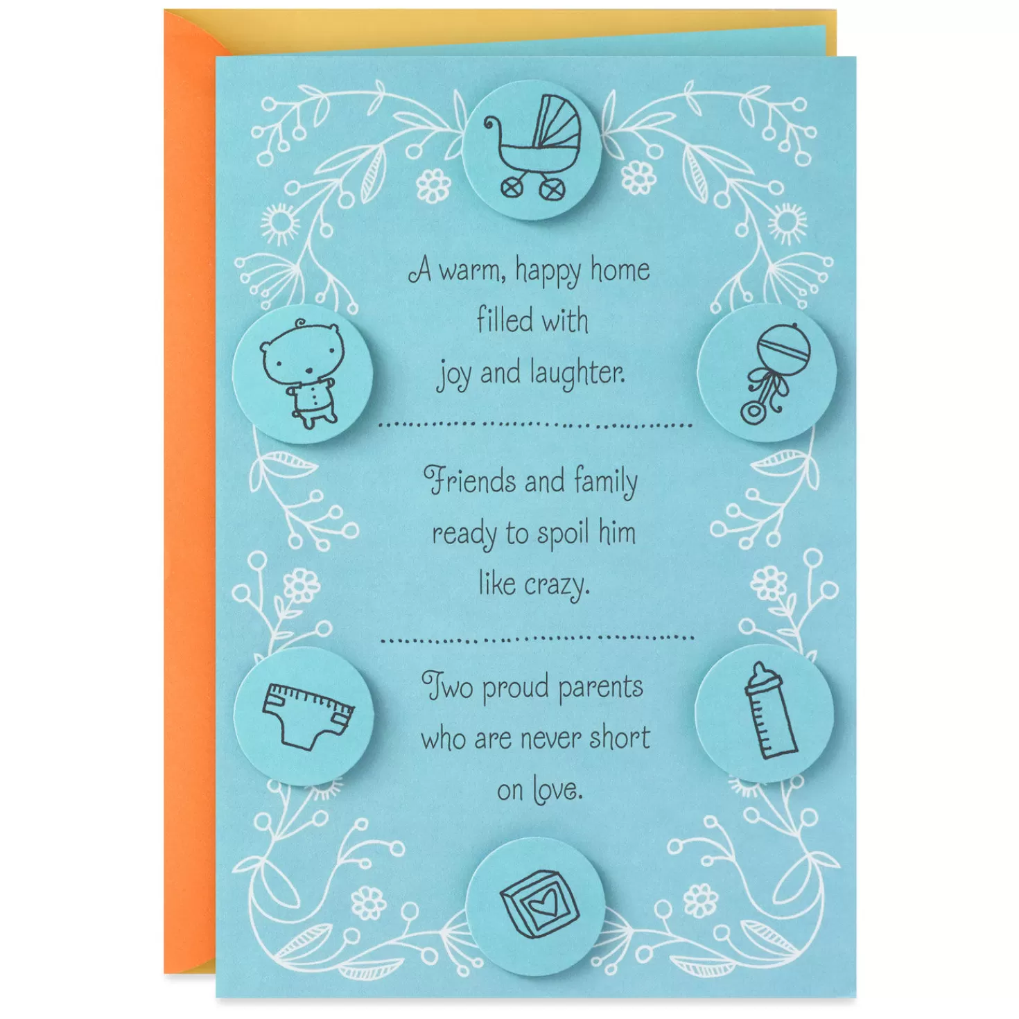 Baby>Hallmark Joy And Laughter New Baby Boy Card