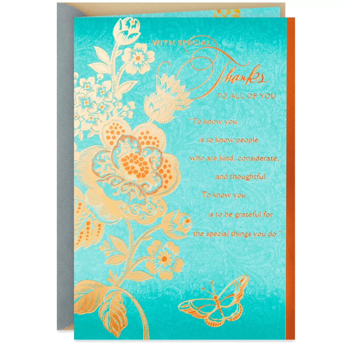 New Kind, Considerate And Thoughtful Thank-You Card To All Thank You