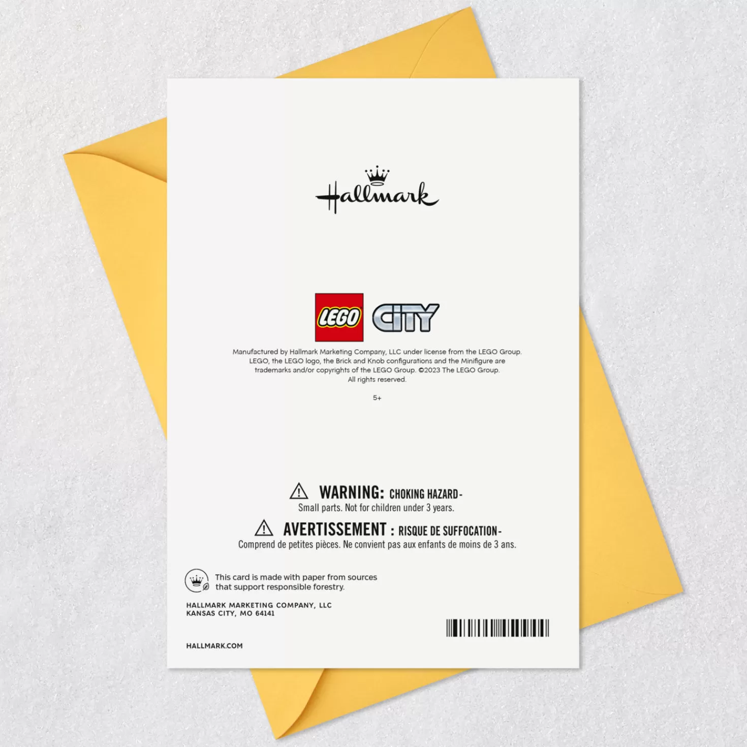Birthday>Hallmark Lego® City™ Epic Birthday Card With Lego® Kids' Playground Set