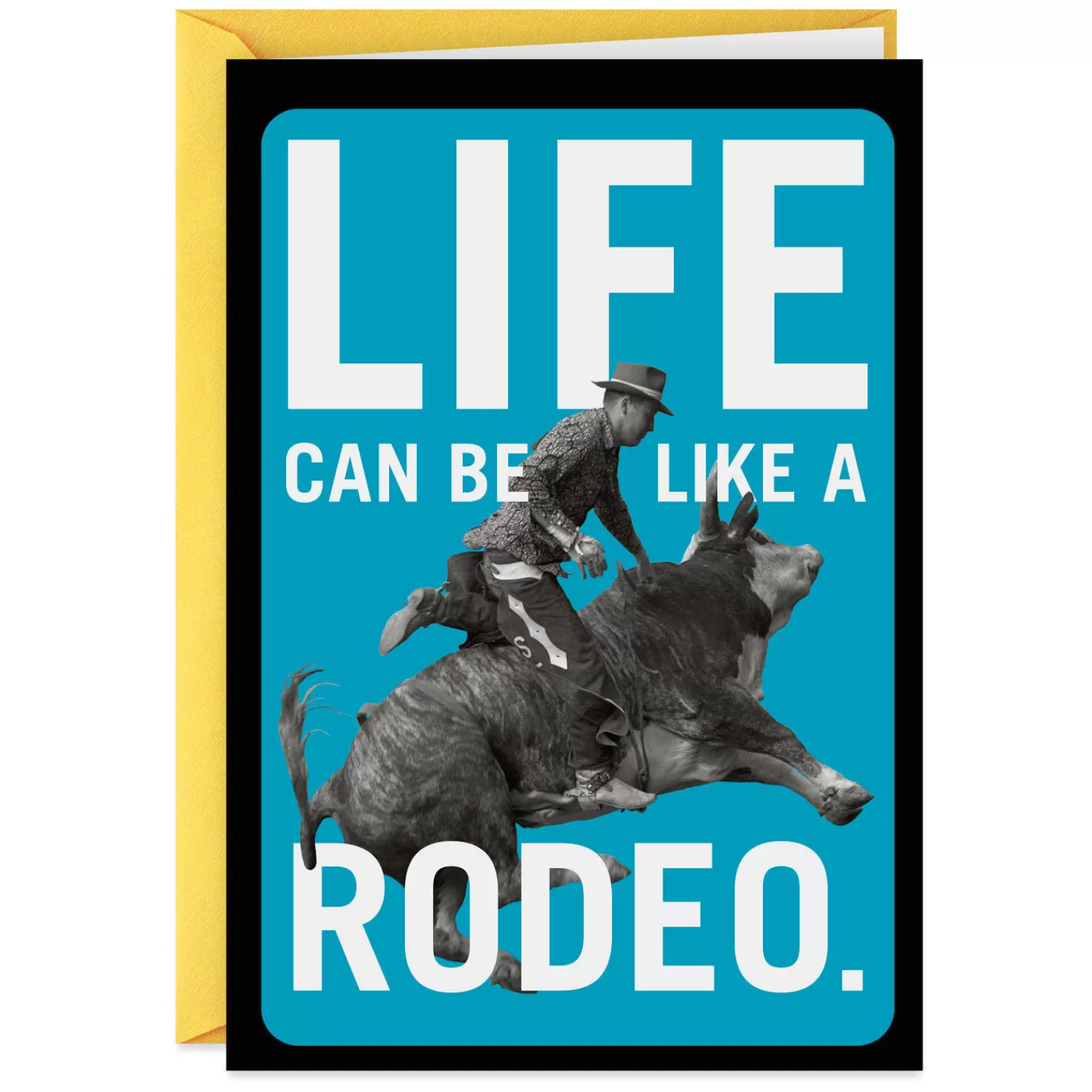 Clearance Life Is Like A Rodeo Funny Encouragement Card Encouragement