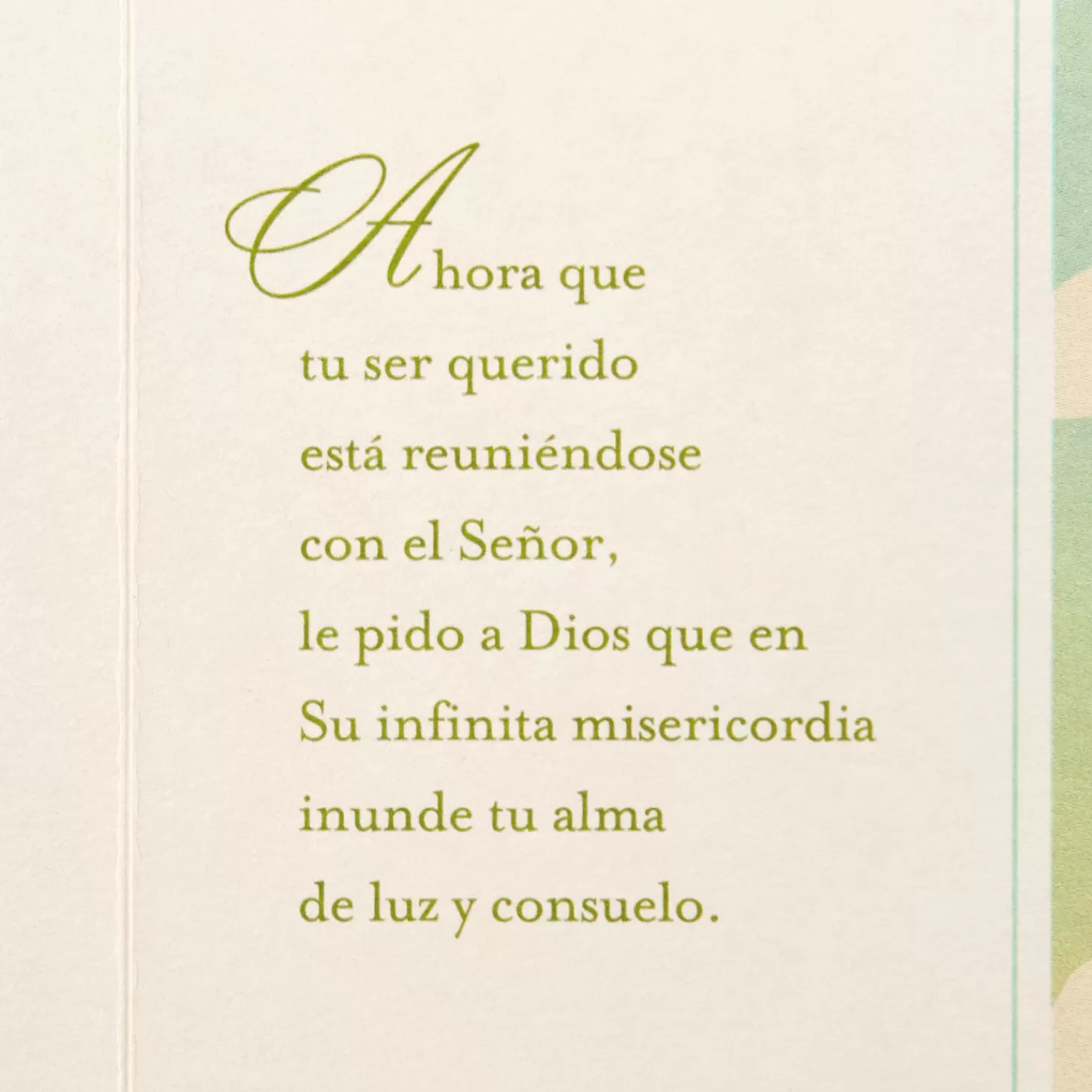 New Light And Comfort Spanish-Language Religious Sympathy Card Sympathy