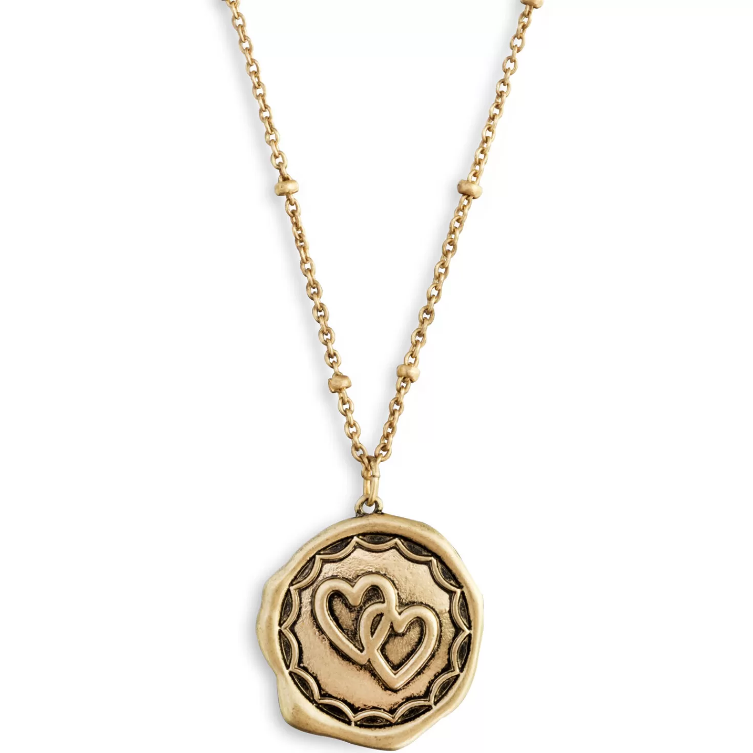 Cheap Linked Hearts Charm Dear You Daughter Necklace, 17.5" Thank You