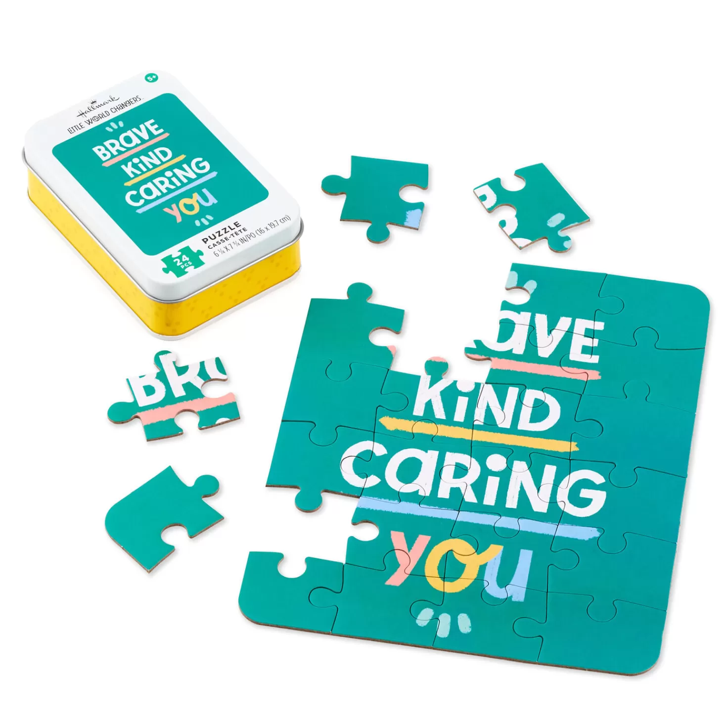 Store Little World Changers™ Brave, Kind, Caring, You Mini 24-Piece Puzzle Encouragement