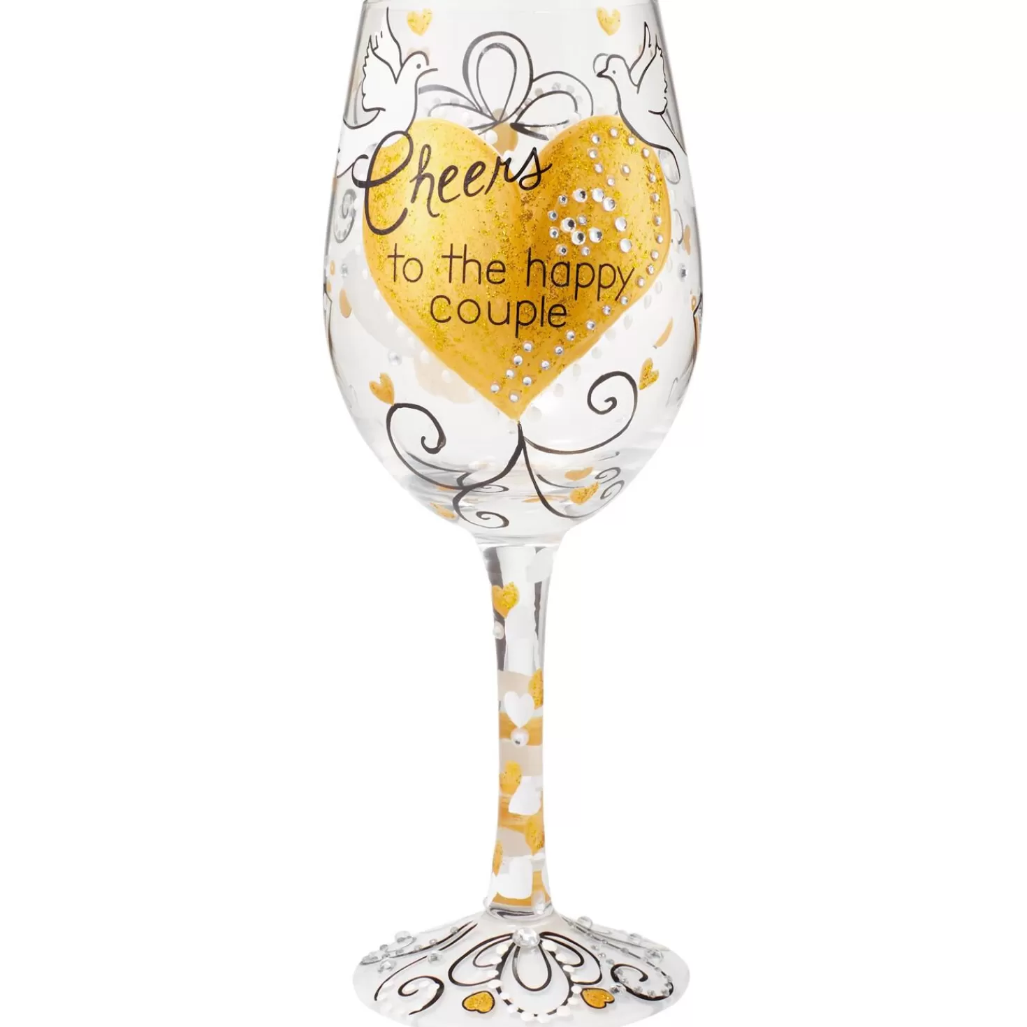 Best Lolita® Cheers To The Happy Couple Handpainted Wine Glass, 15 Oz. Wedding