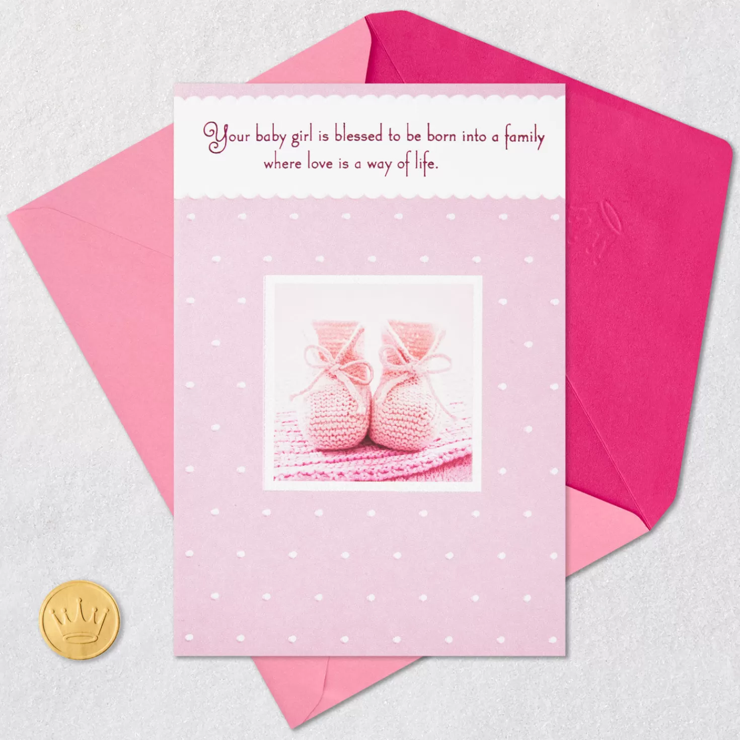 Baby>Hallmark Love Is A Way Of Life New Baby Girl Card