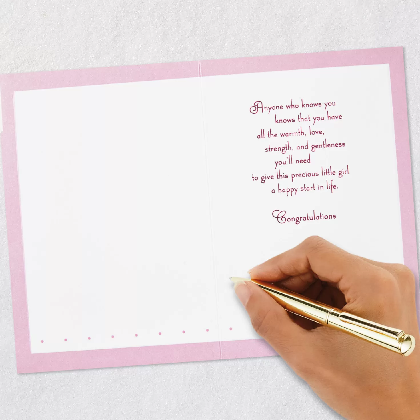 Baby>Hallmark Love Is A Way Of Life New Baby Girl Card