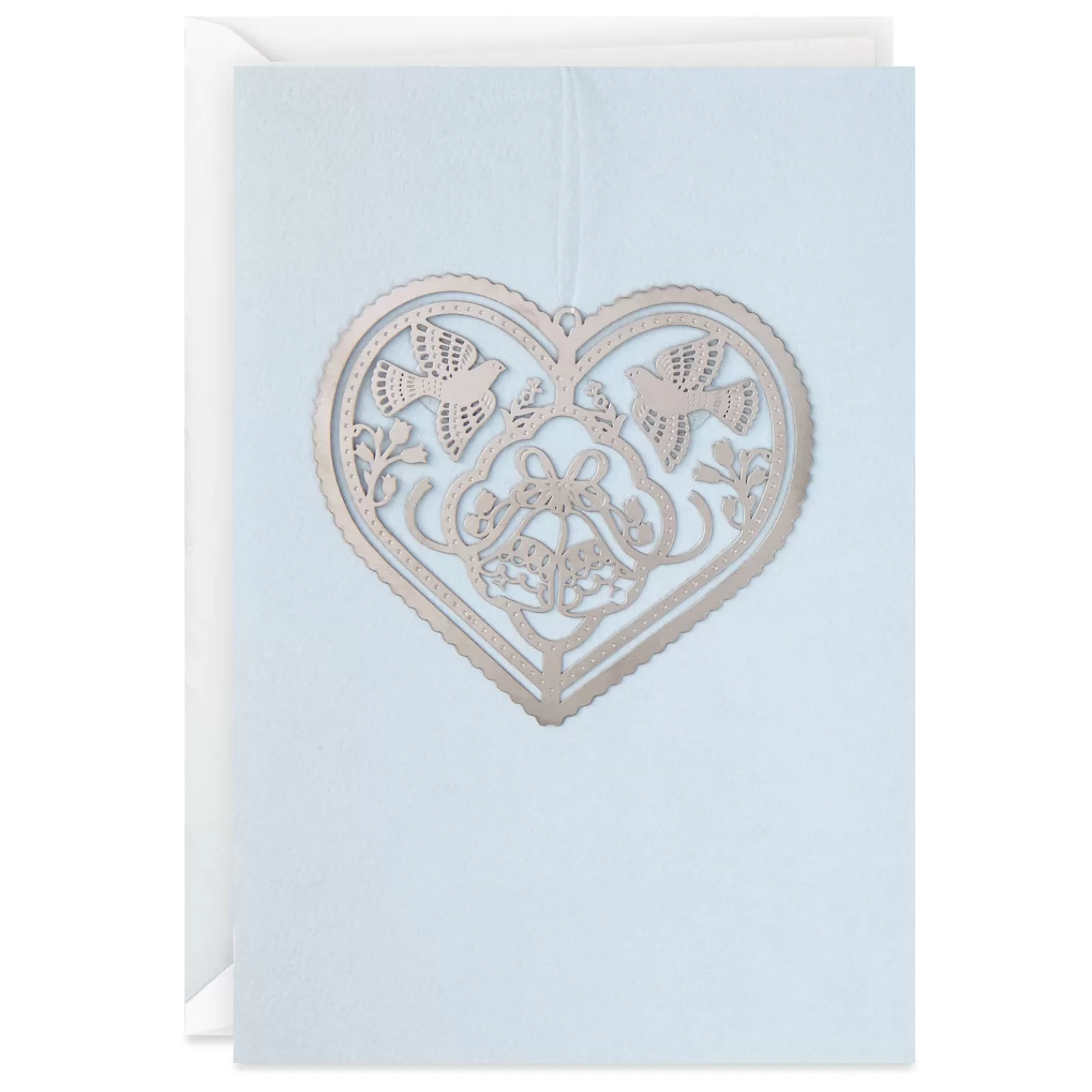 Online Love That Only Gets Stronger Wedding Card With Heart Ornament Wedding