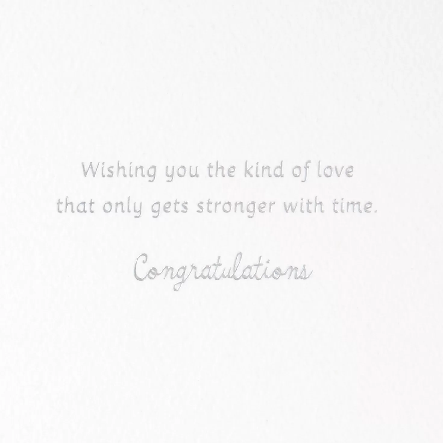 Online Love That Only Gets Stronger Wedding Card With Heart Ornament Wedding