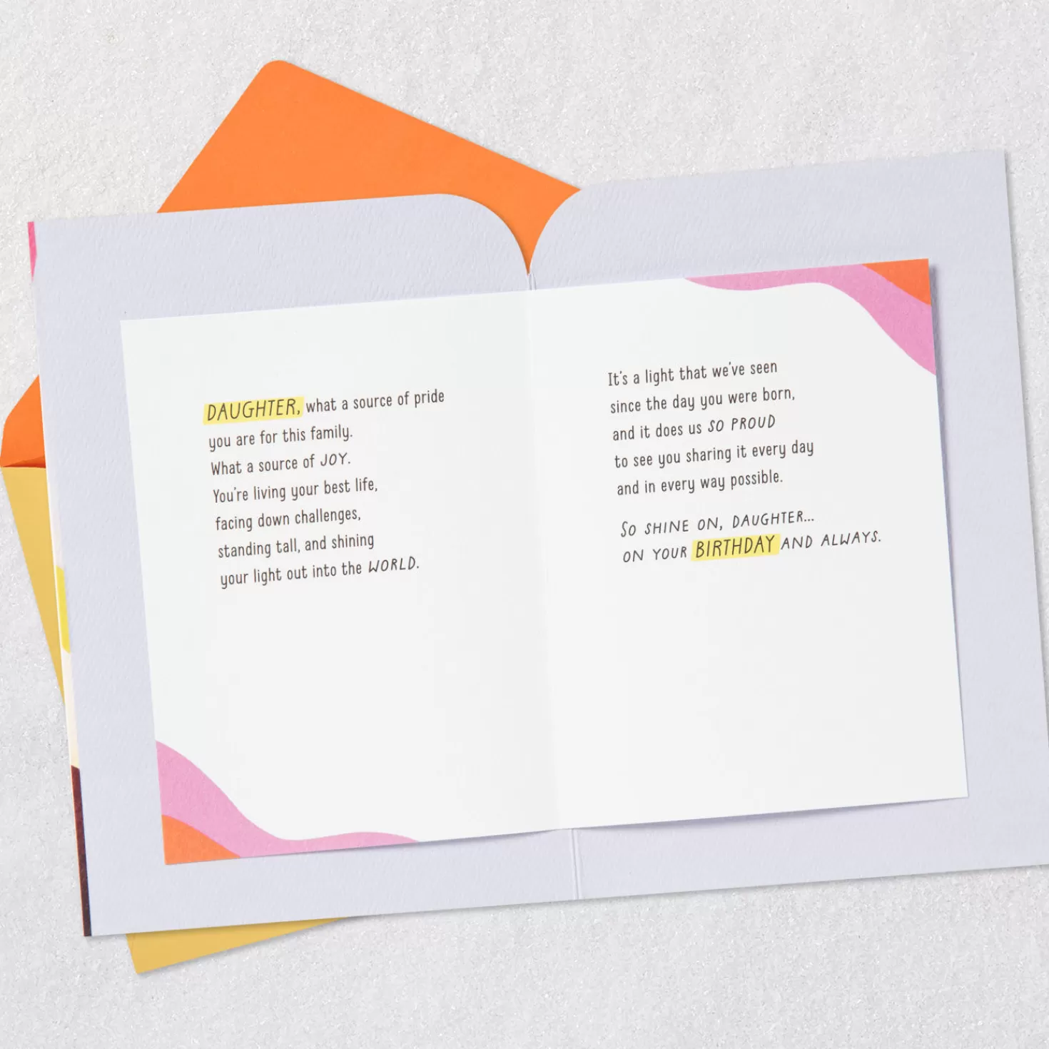 Birthday>Hallmark Love The Way You Shine Birthday Card For Daughter