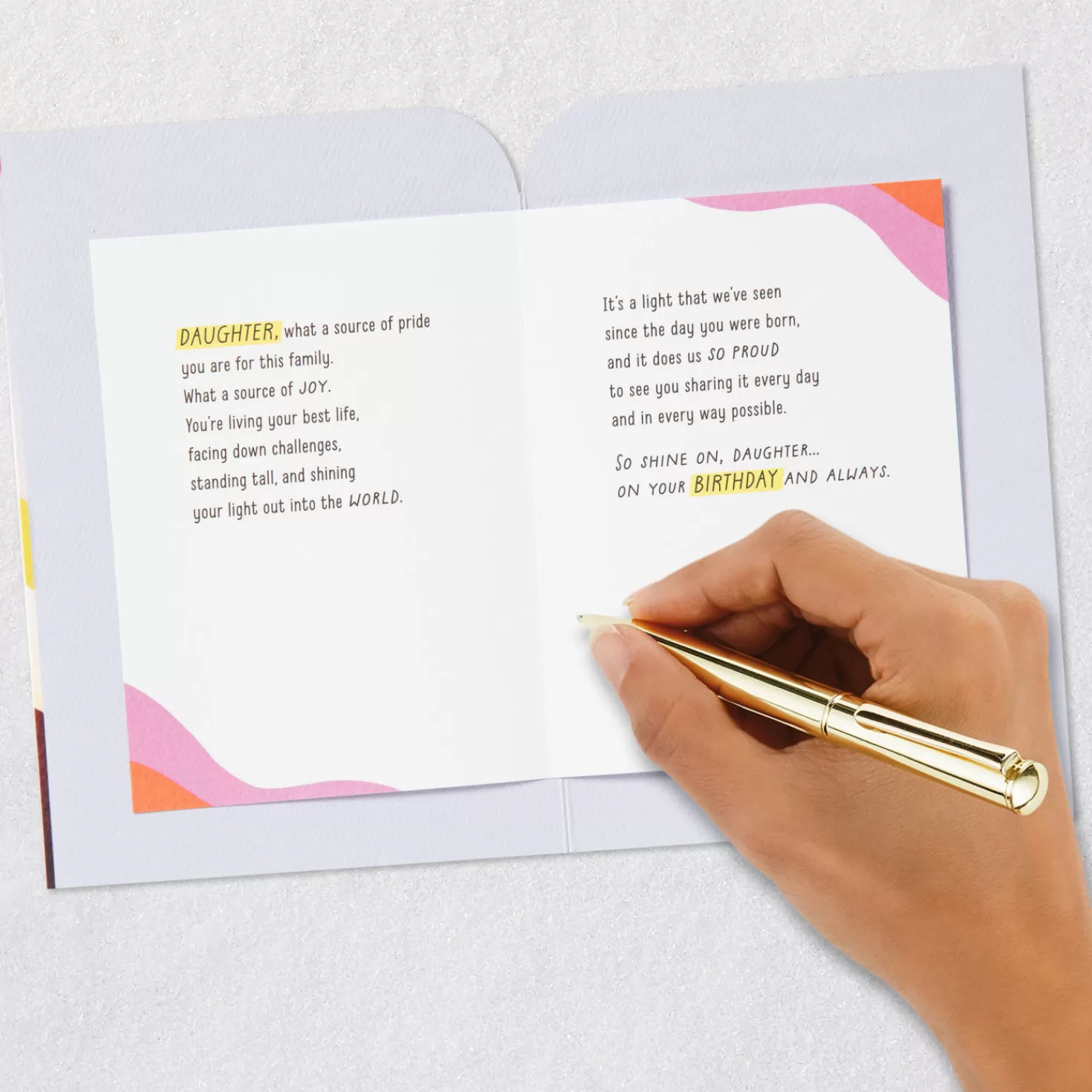Birthday>Hallmark Love The Way You Shine Birthday Card For Daughter