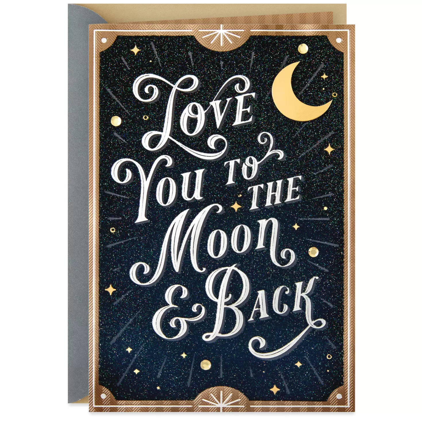 Anniversary>Hallmark Love You To The Moon And Back Romantic Love Card