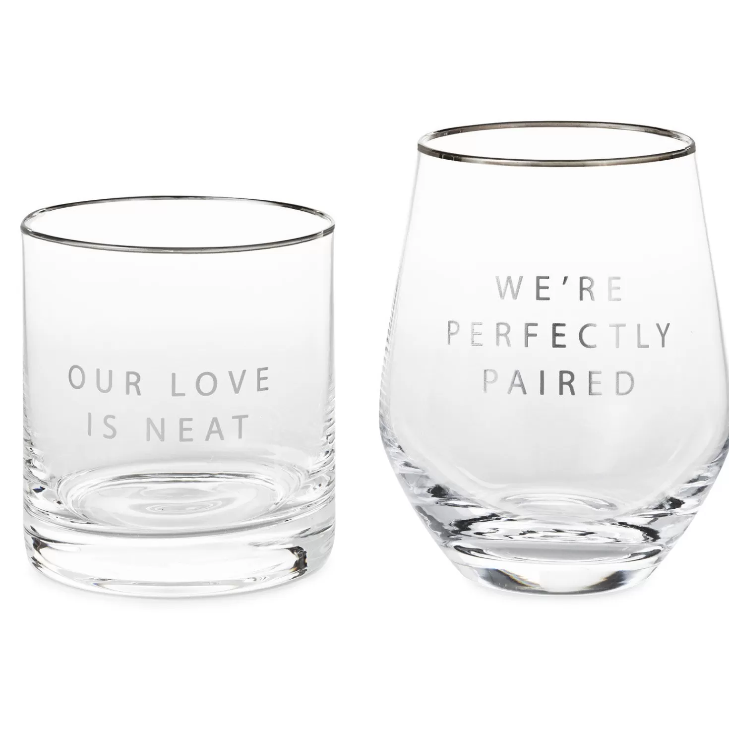 Online Lowball And Stemless Wine Glass, Set Of 2 Wedding