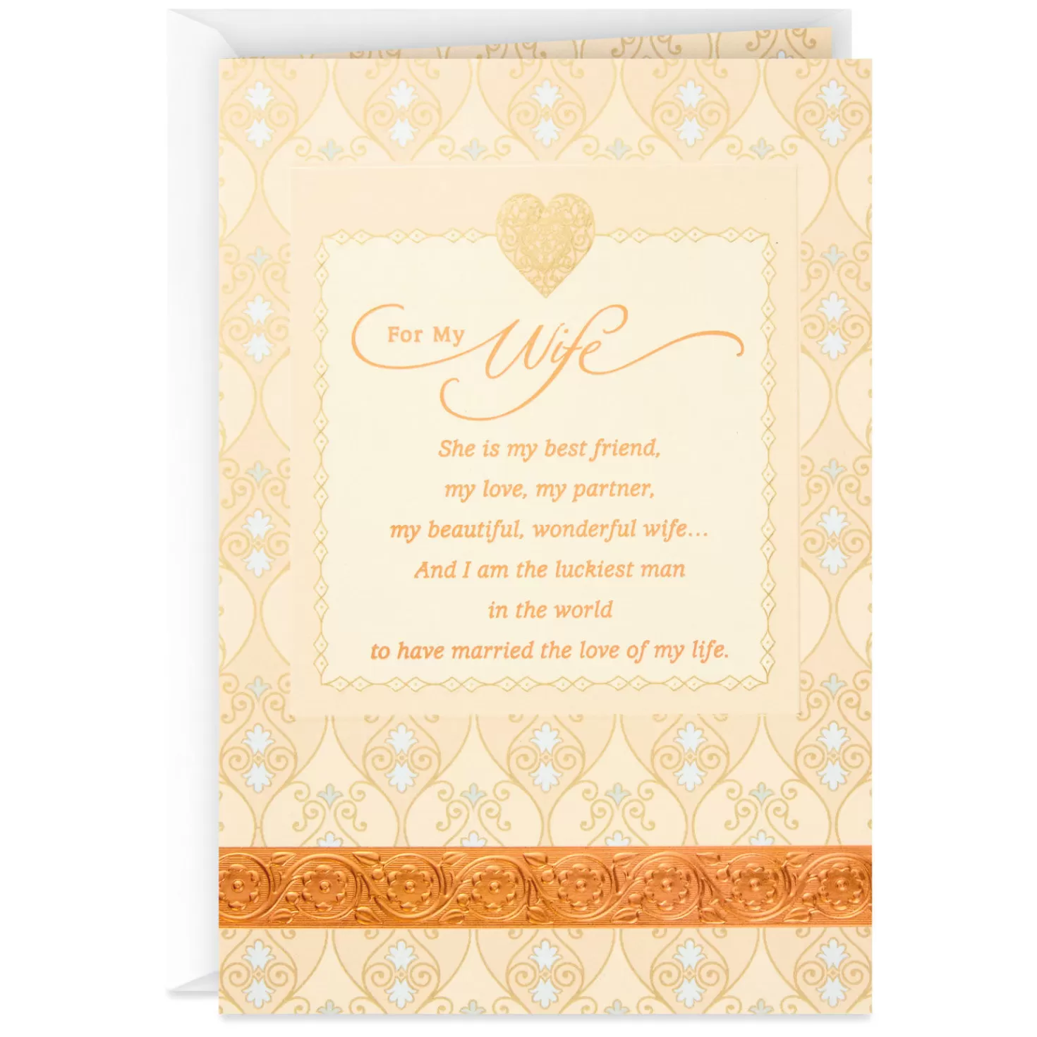 Birthday>Hallmark Lucky To Spend Life With You Birthday Card For Wife