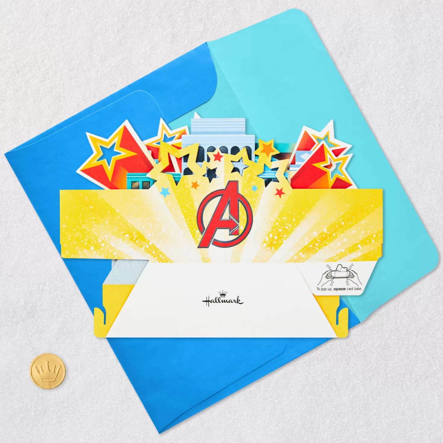 Outlet Marvel Avengers Assemble And Celebrate 3D Pop-Up Card With Playset Graduation