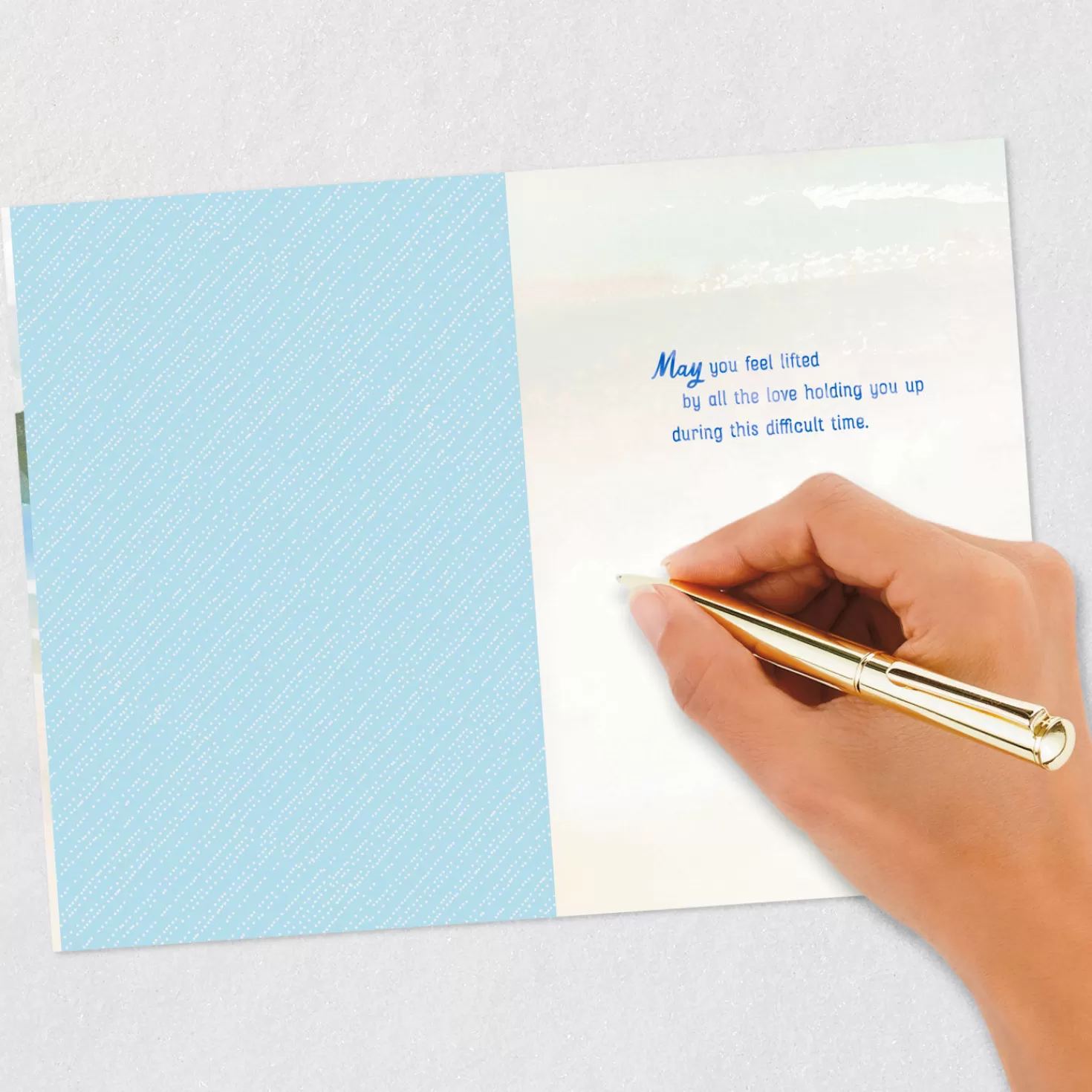 Online May You Feel Lifted By The Love Around You Sympathy Card Sympathy