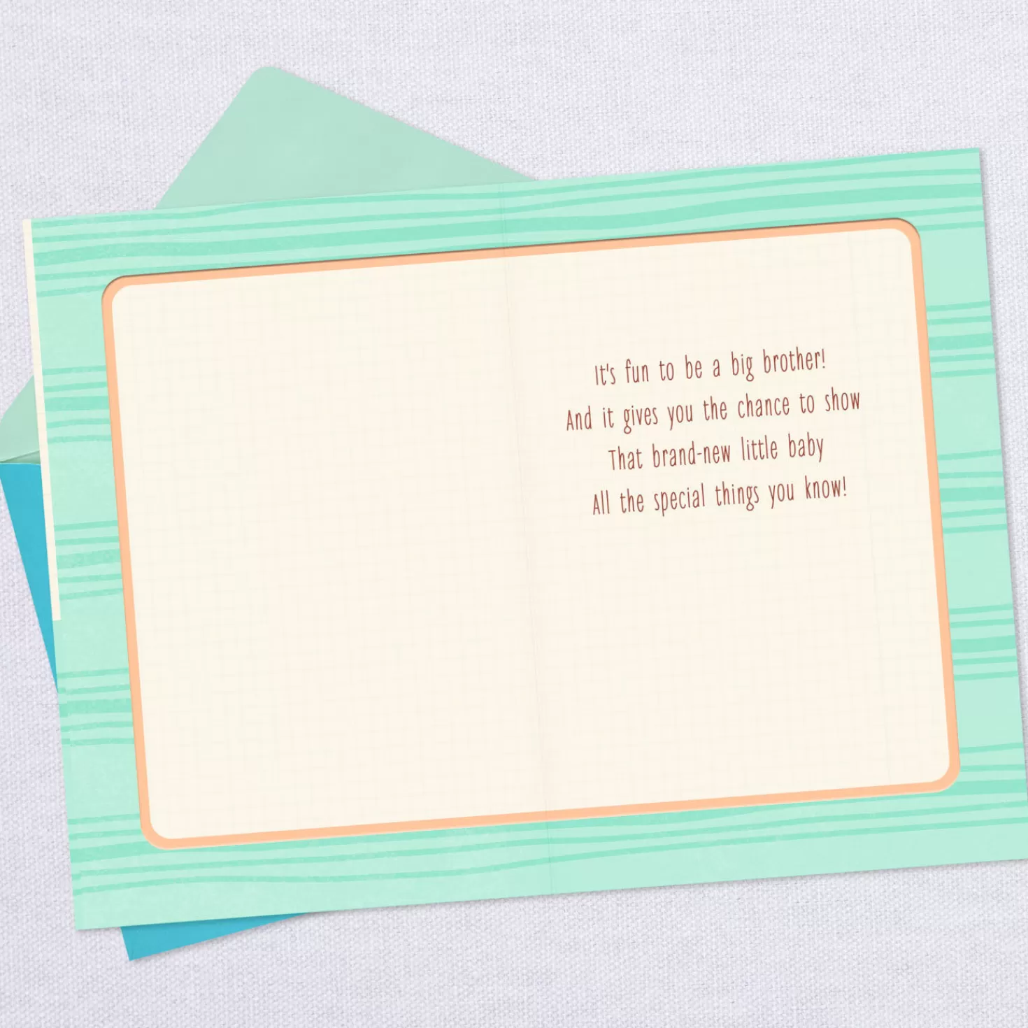 Baby>Hallmark Monkeys On Tandem Bike New Baby Card For Big Brother