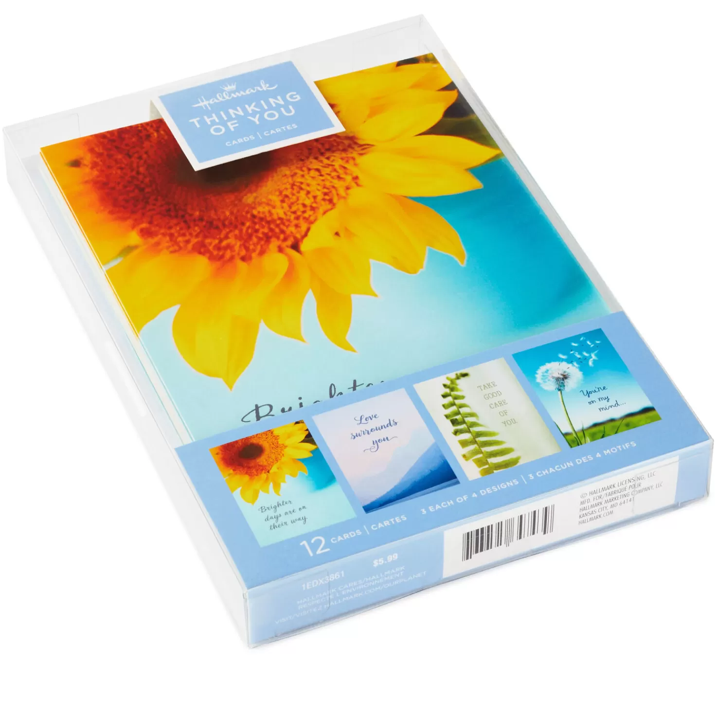 Cheap Nature Images Assorted Thinking Of You Cards, Pack Of 12 Get Well