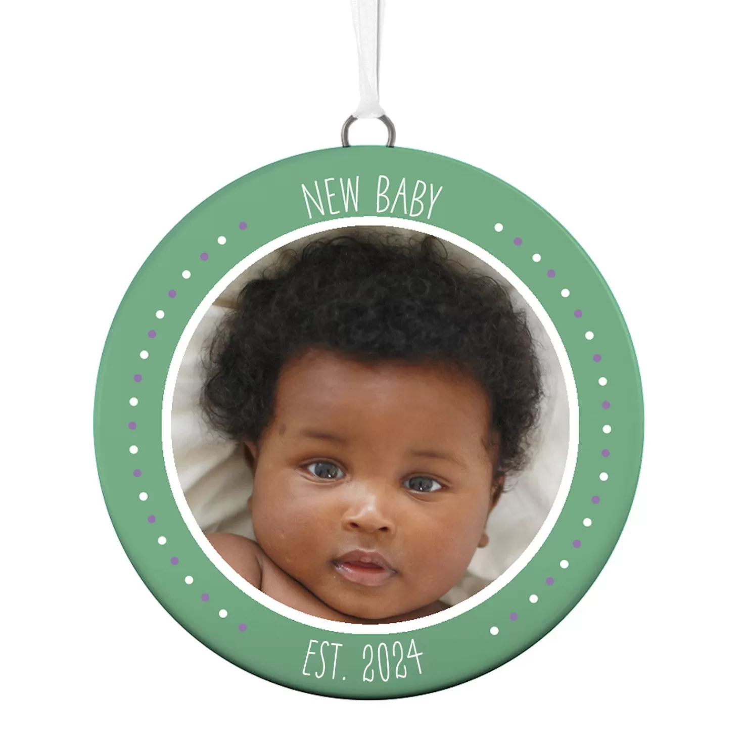 Baby>Hallmark New Baby Personalized Text And Photo Ceramic Ornament