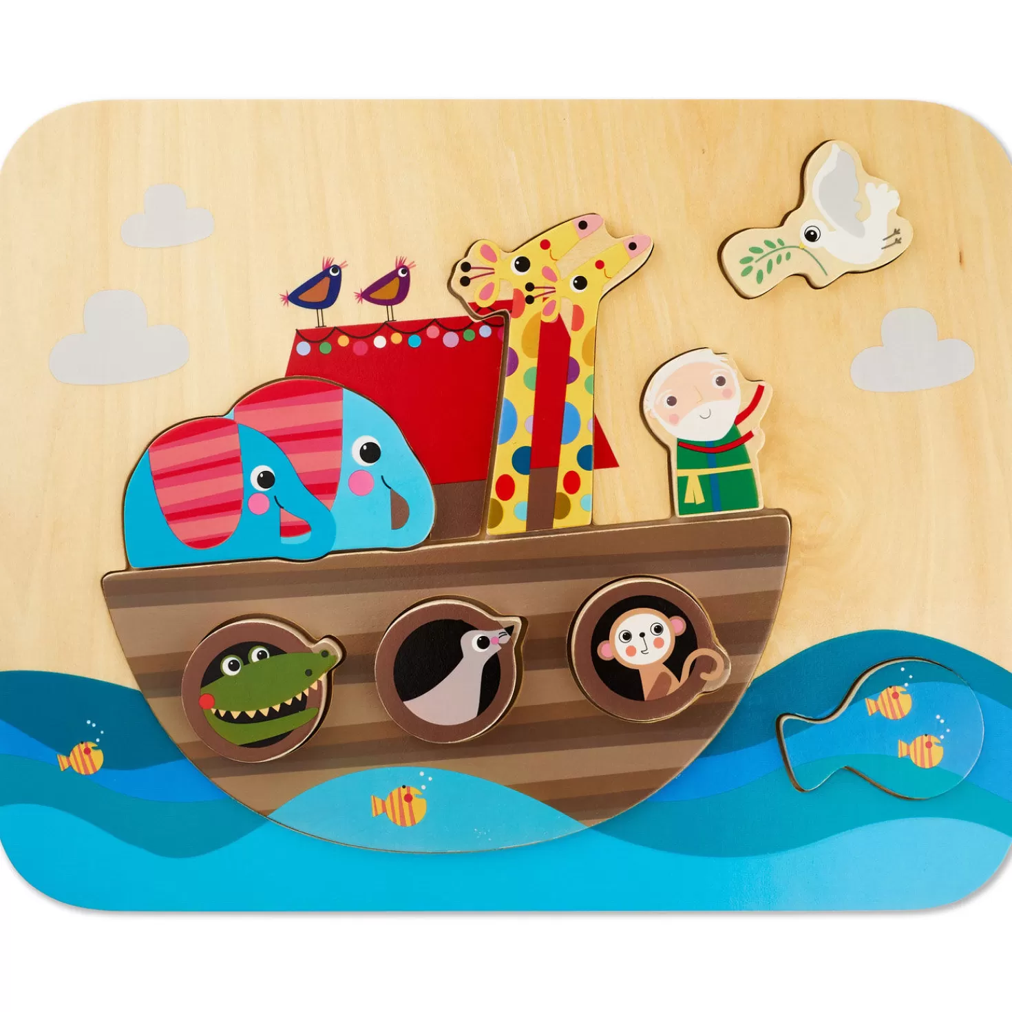 Baby>Hallmark Noah's Ark 9-Piece Wood Puzzle