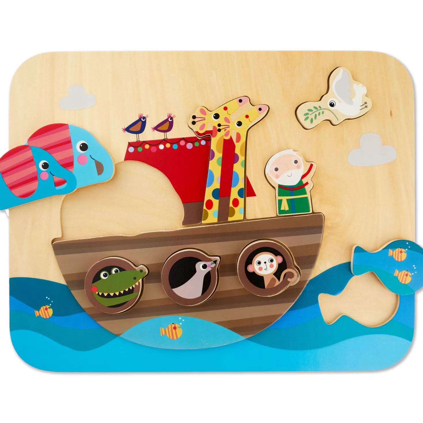 Baby>Hallmark Noah's Ark 9-Piece Wood Puzzle
