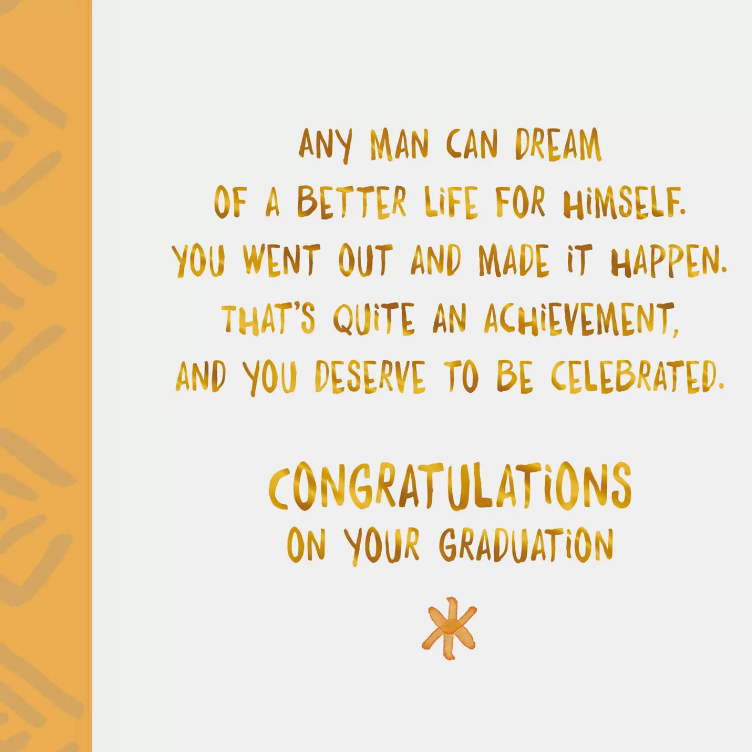 Cheap One Man's Dream Graduation Card For Him Graduation