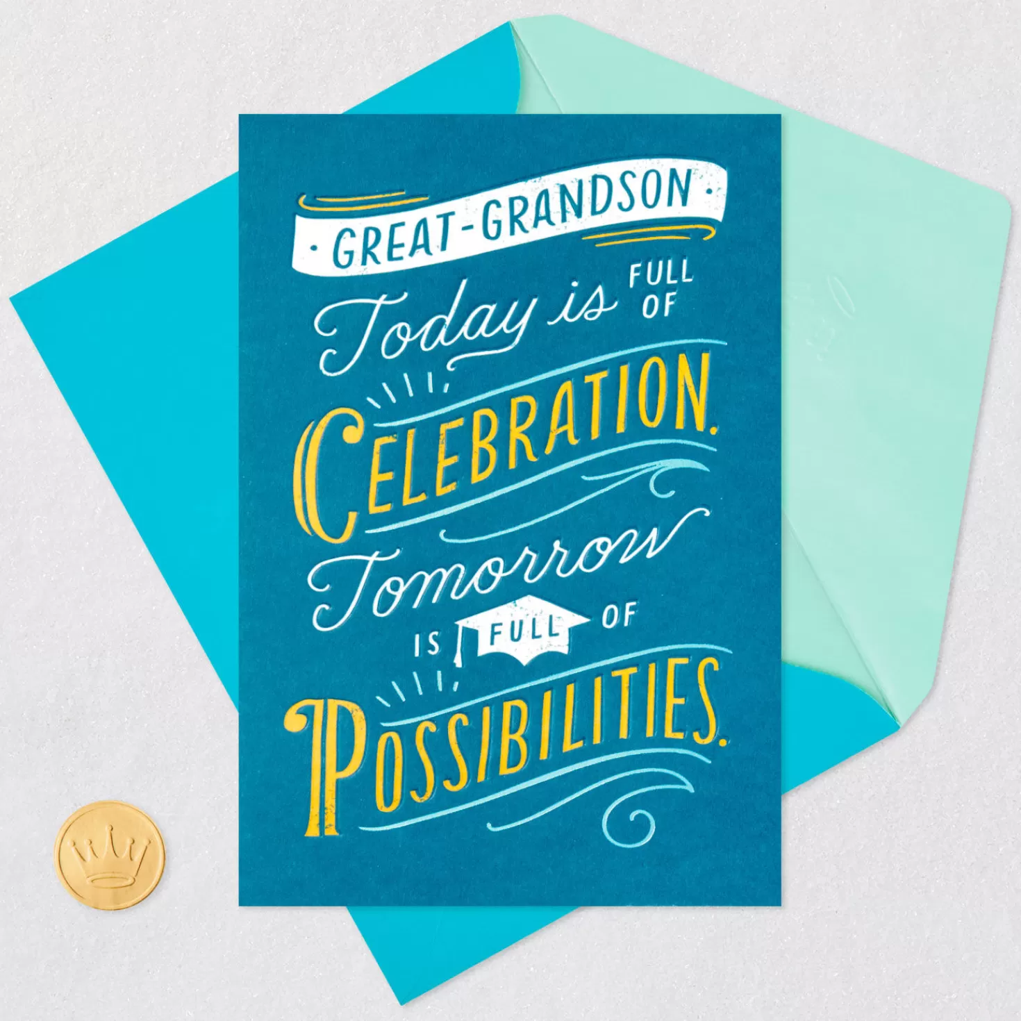 Cheap Our Family Is Full Of Pride Graduation Card For Great-Grandson Graduation