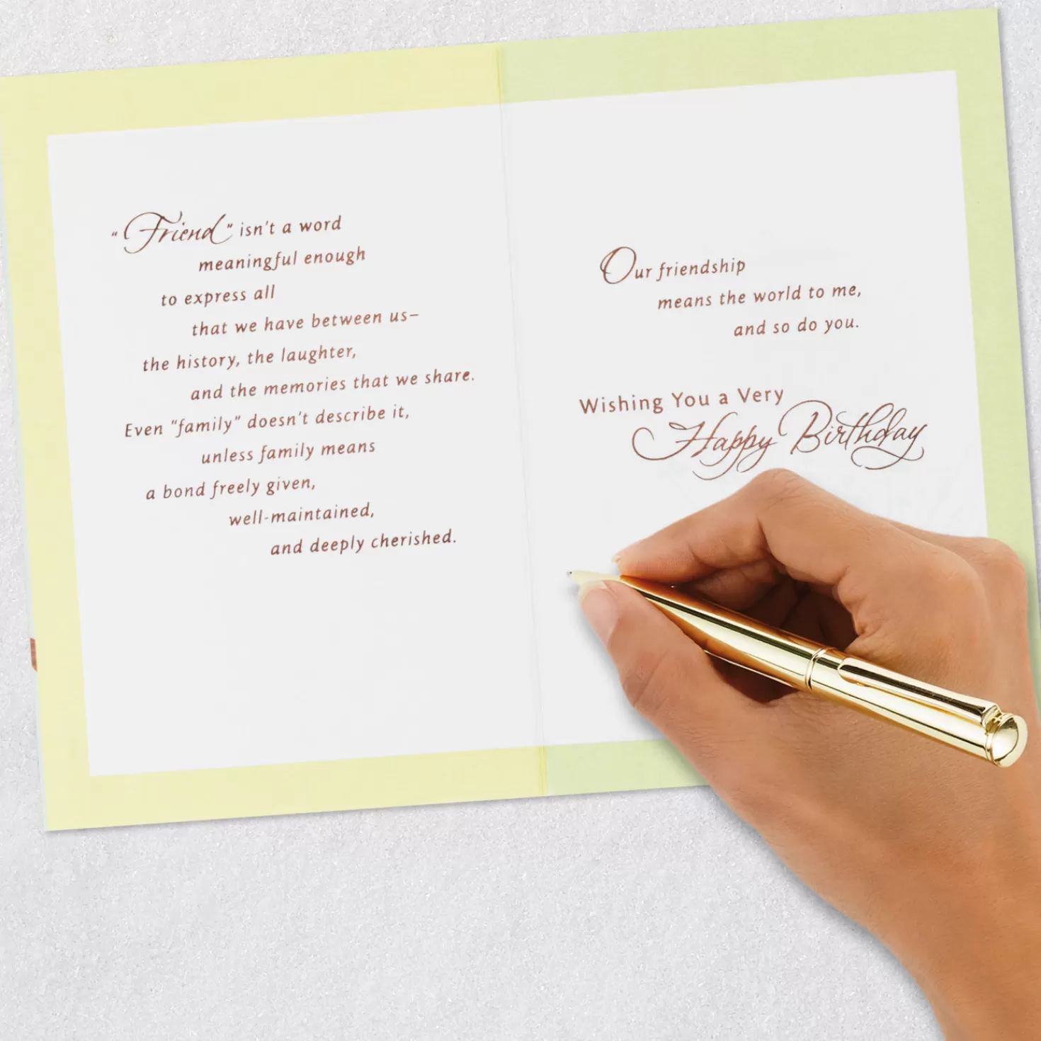 Birthday>Hallmark Our Friendship Means The World To Me Birthday Card