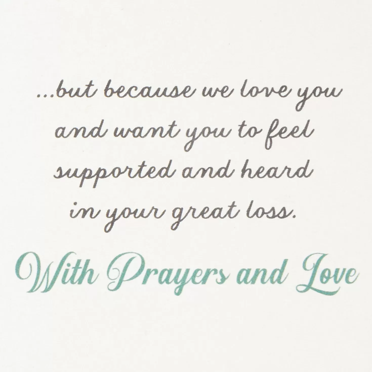 Online Our Hearts Go Out To You Religious Sympathy Card Sympathy