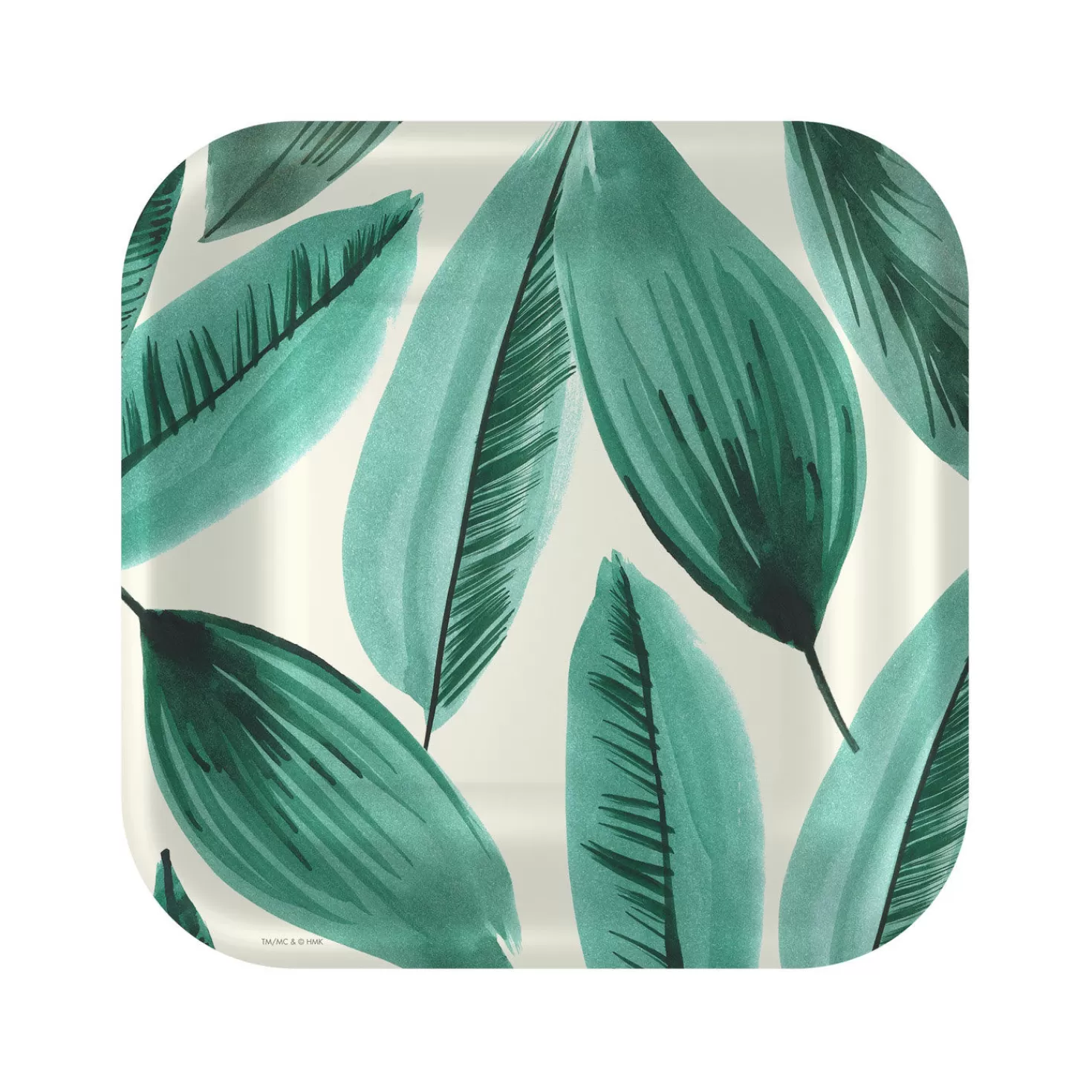 Outlet Palm Leaves Print Square Dinner Plates, Set Of 8 Wedding
