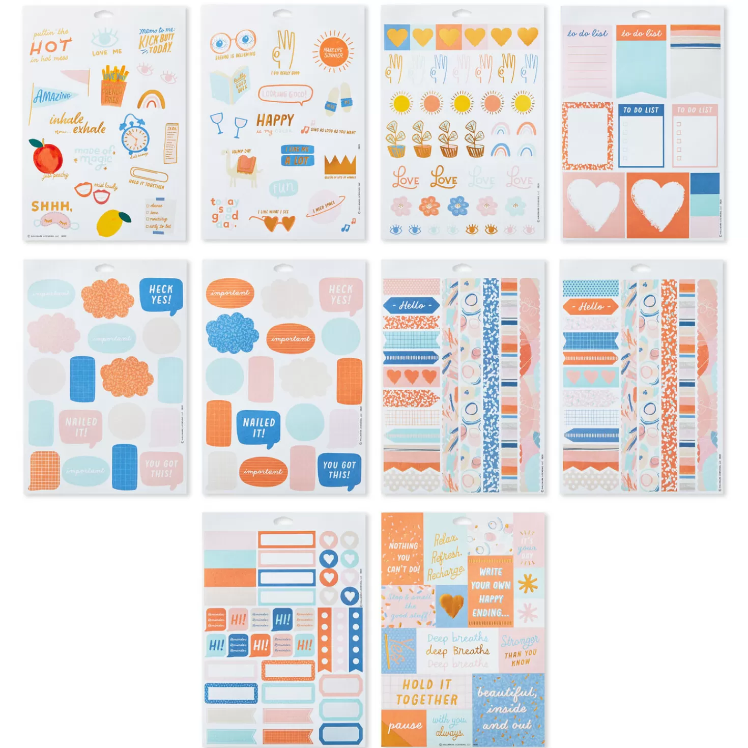 Sale Pastel Designs And Mini Mantras Sticker Pad Thank You