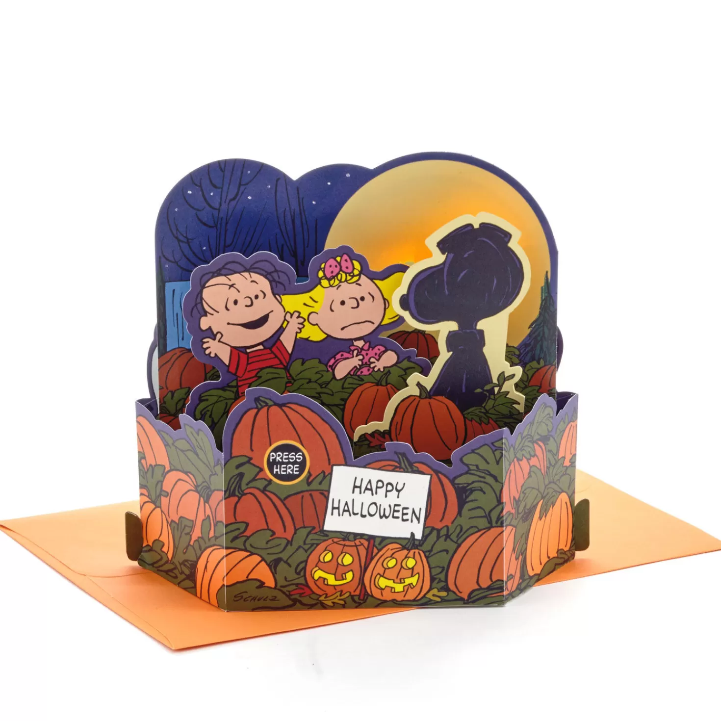 Halloween (10/31)>Hallmark Peanuts® Great Pumpkin 3D Pop-Up Halloween Card With Sound And Light