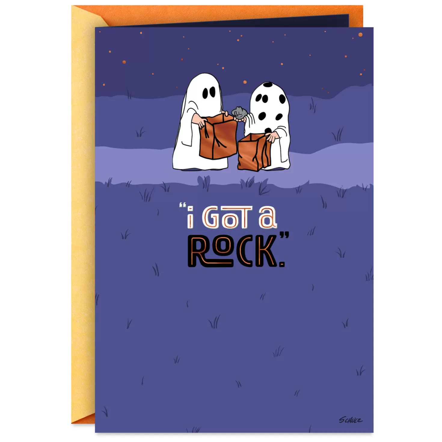 Halloween (10/31)>Hallmark Peanuts® I Got A Rock Funny Halloween Card