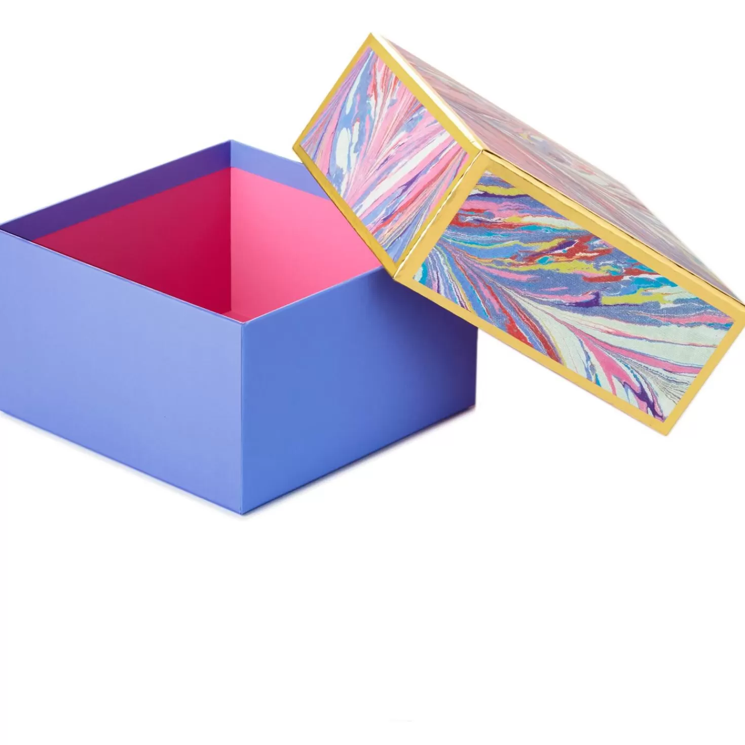 Shop Periwinkle Marbled Medium Square Gift Box, 7" Wedding