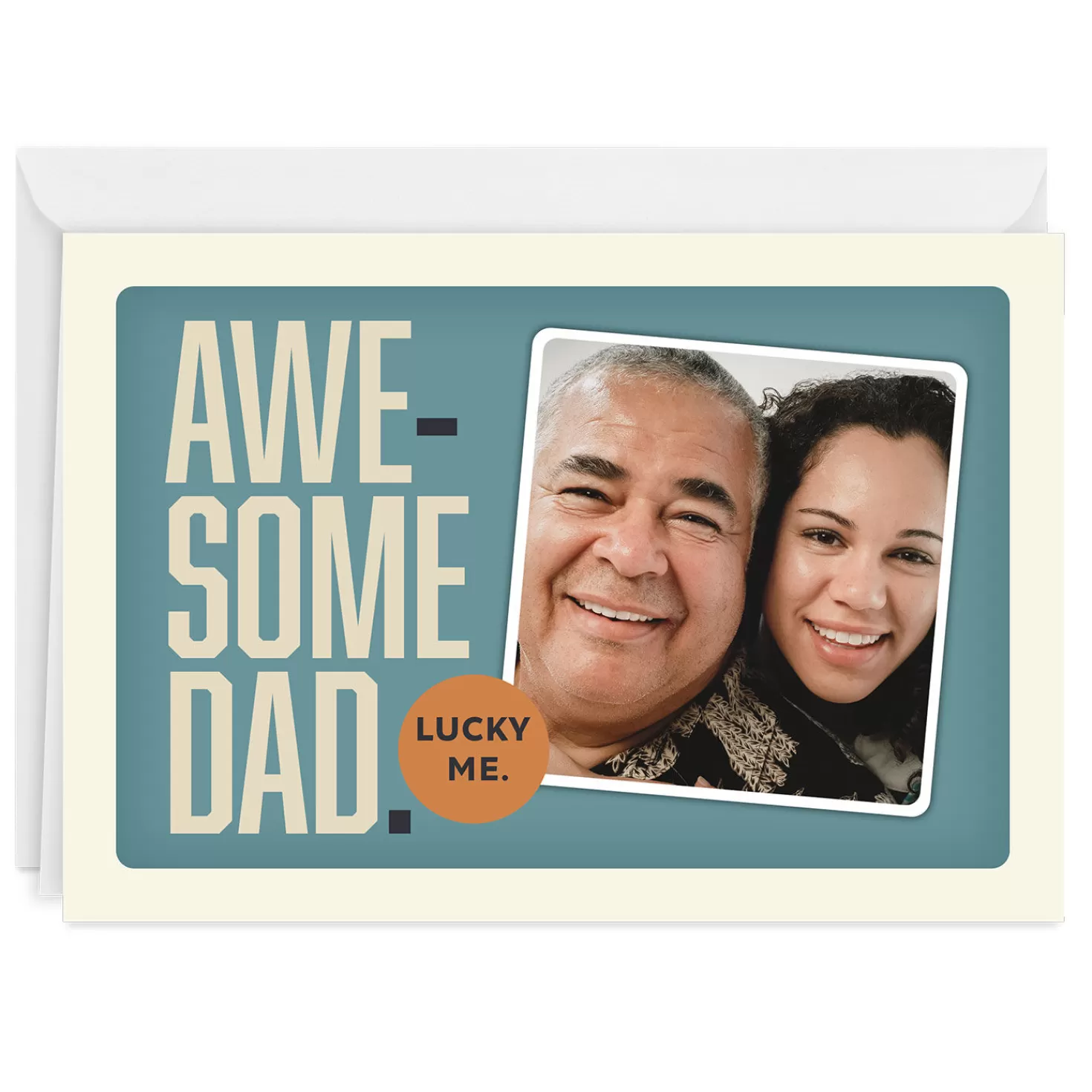 Sale Personalized Awesome Dad Photo Card Encouragement