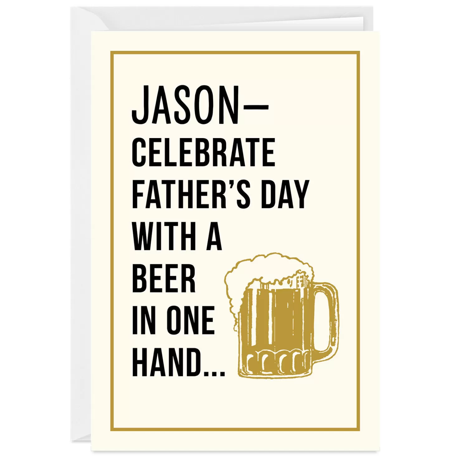 Hot Personalized Beer Mug Card Congratulations