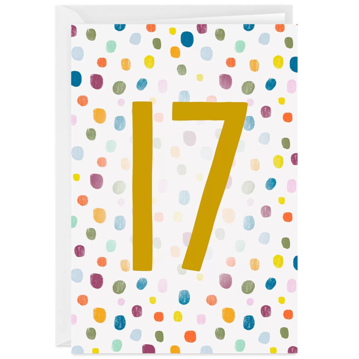 Online Personalized Colorful Confetti Number Milestone Card Encouragement