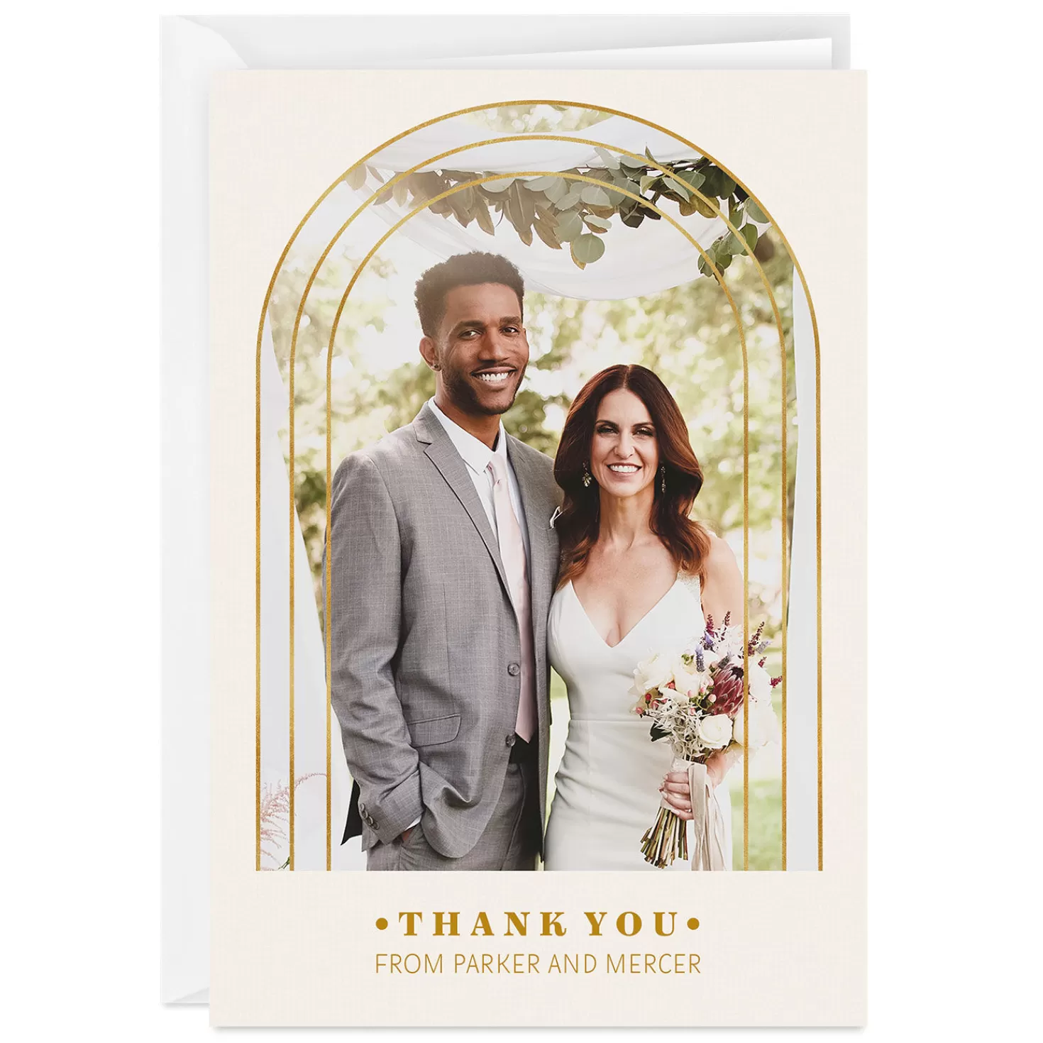 Discount Personalized Elegant Occasion Photo Card Wedding